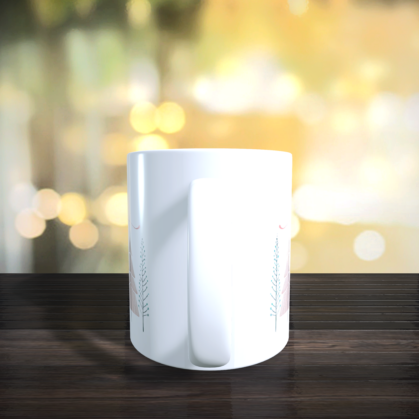 Cană ceramică personalizată „Un Crăciun mai dulce cu tine” – 330 ml, albă