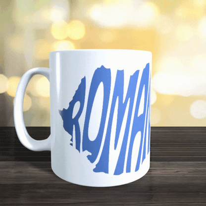 Cană personalizată „Romanian DNA” – Mândru că sunt român