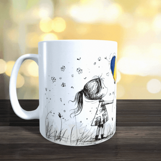 Cană ceramică personalizată „Sub același cer, o singură Românie” – 330 ml, albă