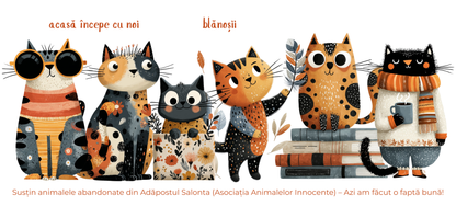 Cană caritabilă „Acasă începe cu noi” – Blănoșii cu povești