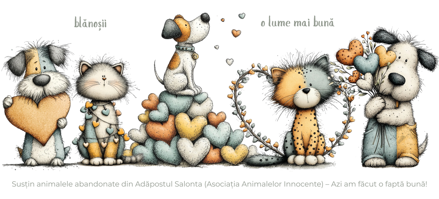 Cană caritabilă „O lume mai bună” – Blănoșii solidari