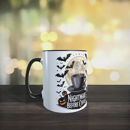 Cană ceramică personalizată „Coșmarul dinainte de cafea” – 330 ml, albă