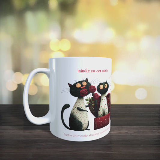 Cană caritabilă „Inimile nu cer nimic” – Blănoșii