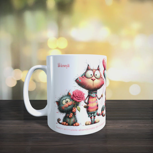 Cană caritabilă „Fiecare inimă contează” – susține animalele abandonate