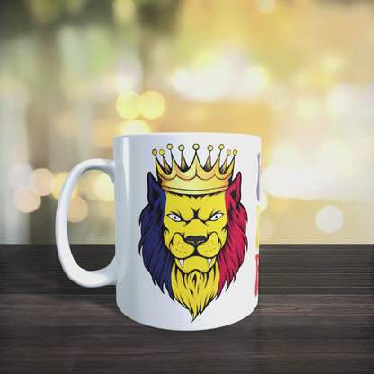 Cană personalizată „Leul României” – putere, curaj și mândrie națională