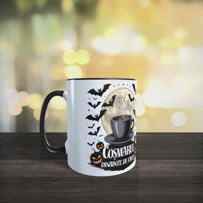 Cană ceramică personalizată „Coșmarul dinainte de cafea” – 330 ml, albă